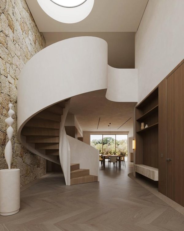 Popular Spiral Staircase Design From Foshan Stairs Factory