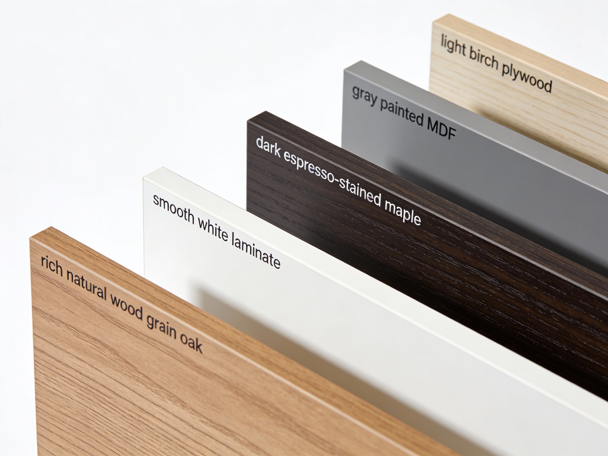 Kitchen cabinet materials overview graphic